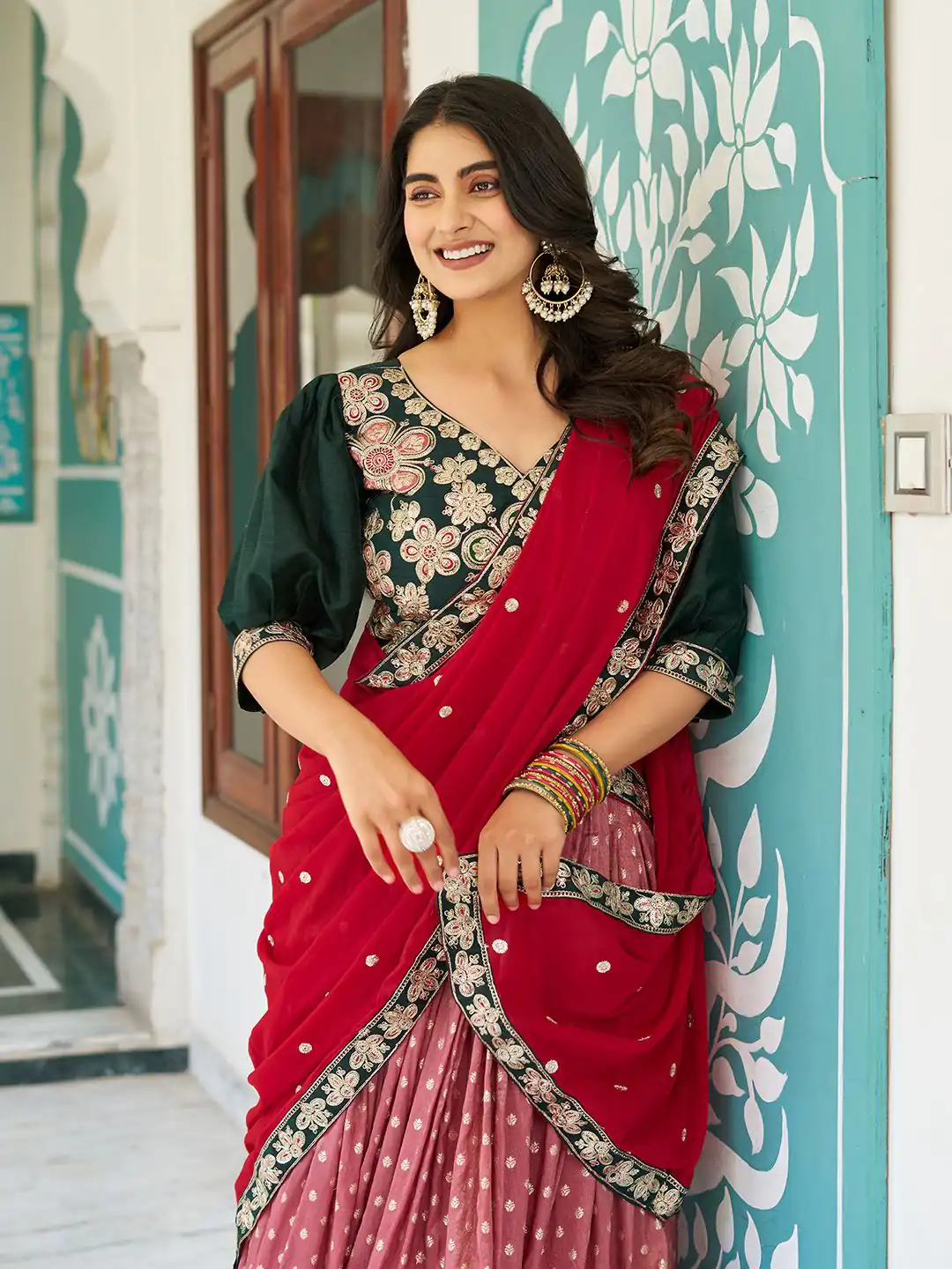 Ram 104 Peach mono silk Lehenga Choli Perfect for Wedding, Party, Anniversary, Onam, Ethnic Day – . Festive Deal ₹3149. Delivery 4-6 Working Days. | Lehenga, Bollywood Lehenga, Creative Lehenga, Designer Lehenga, Embroidered Lehenga, Party Wear Lehenga