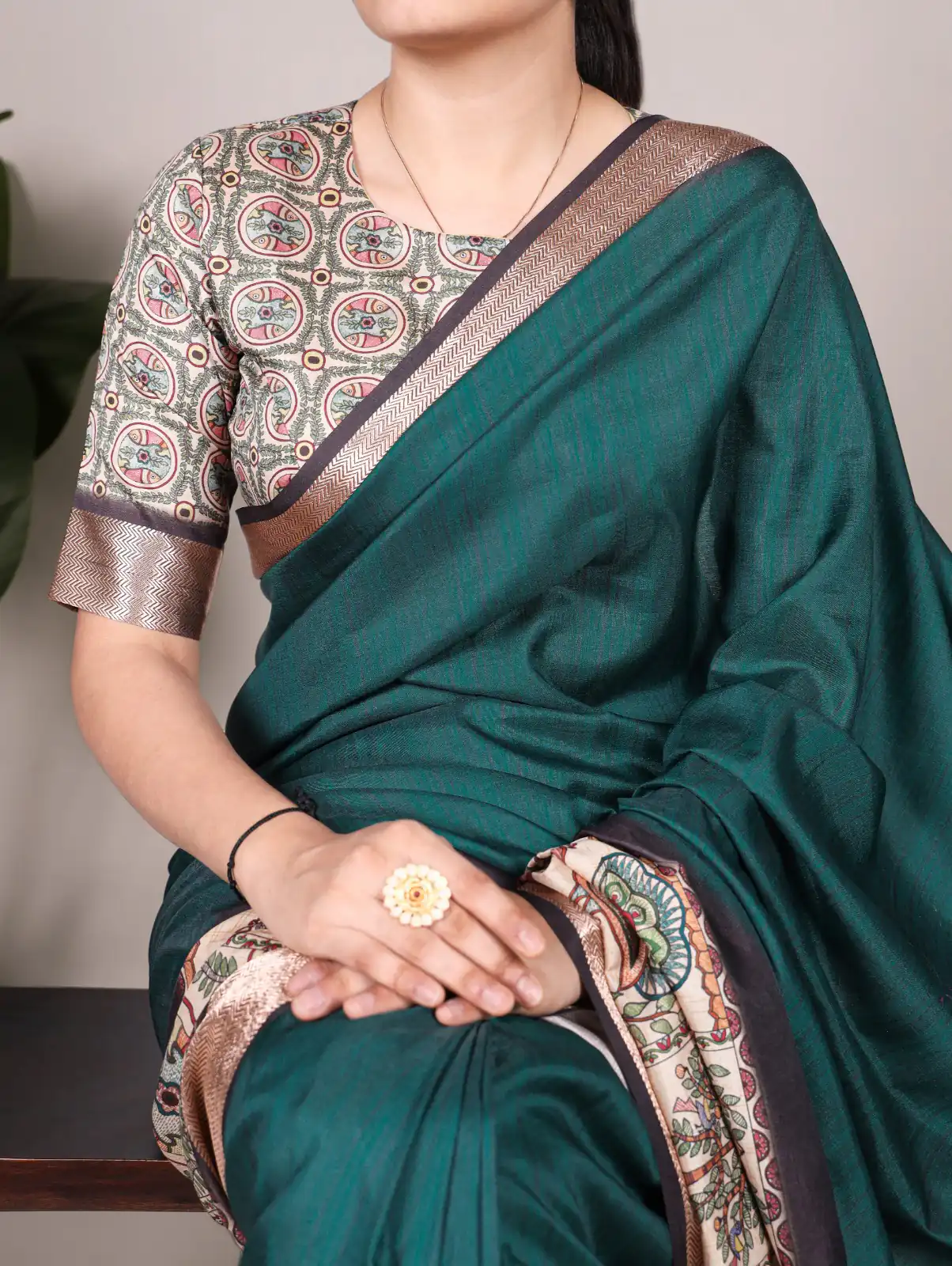 YNF 7022 Peacock Blue Color Tussar Silk With Viscose Border Printed Saree Saree , Wedding, Festive, Events . Expected Delivery 4-6 Working Days @1699/- | Sarees, Bollywood Sarees, Creative Sarees, Designer Sarees, Embroidered Sarees, Ethnic Saree, Modern Digital sarees, Party Wear Sarees