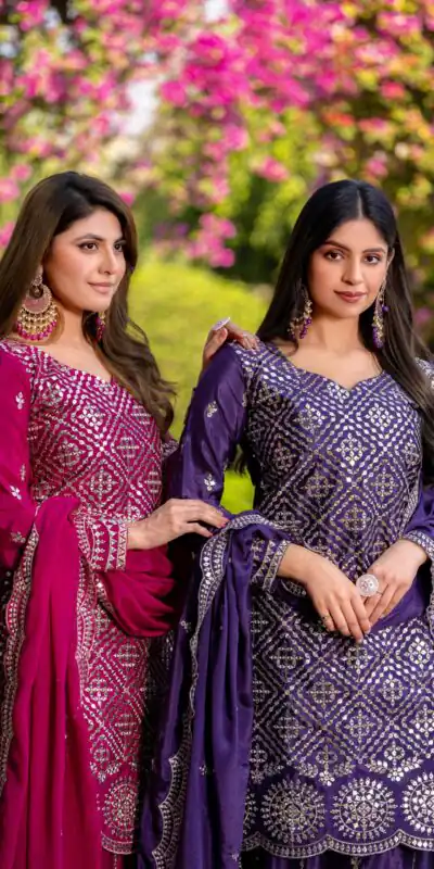 Ram 098 Pink Color Chinon Embroidery Work Salwar Suit in . Introductory Price ₹2549. Delivery 4-6 Working Days. Shop now. | Jump Suits, Salwar suit, Casual Suits, Creative suits, Designer Suits, Palazzo Suits, Party Wear Suits, Patiala Suits, Straight Suits
