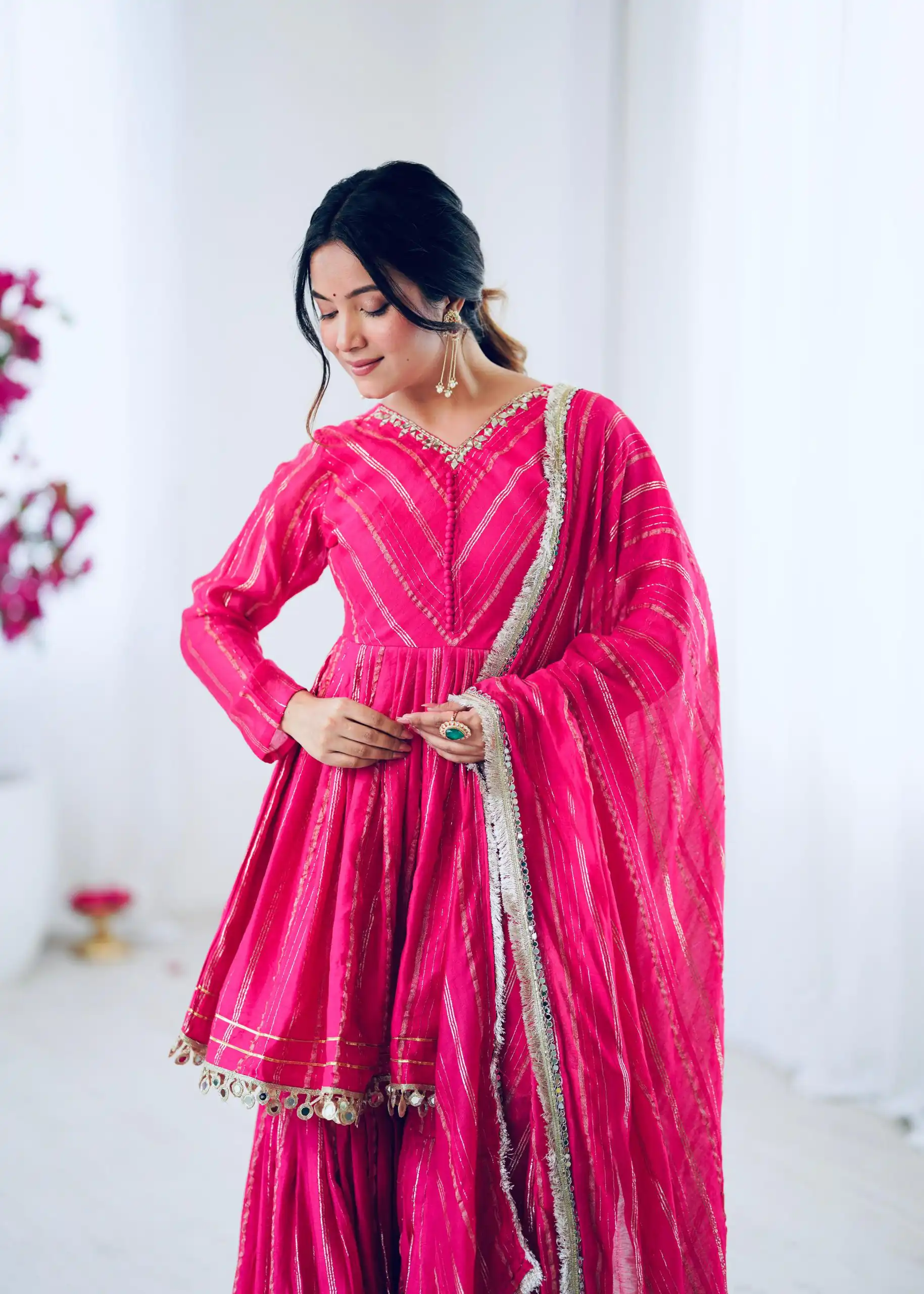 SRK 5300 Pink Mal Chanderi With Lace Work & Mirror Work Salwar Suit . Get it for ₹2099. Delivery 4-6 Working Days. Shop now. | Jump Suits, Tops & Bottoms, Track Suits, Salwar suit, Casual Suits, Creative suits, Designer Suits, Palazzo Suits, Party Wear Suits, Patiala Suits, Straight Suits, Trendy Wear