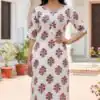 Pink Rayon Print Kurti