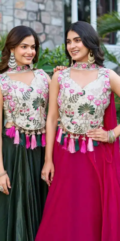 Ram 125 Pink in Pure simar tissue silk Embroidery Work Lehenga Choli . Exclusive Offer ₹2649. Delivery 4-6 Working Days. Shop now. | Lehenga, Bollywood Lehenga, Creative Lehenga, Designer Lehenga, Embroidered Lehenga, Party Wear Lehenga