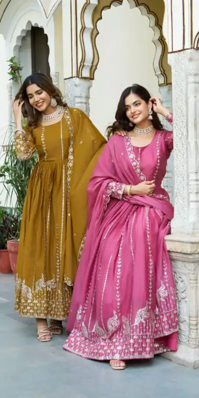 Ram 139 Pink Star Georgette Gown Perfect for Wedding, Party, Family Gatherings, Haldi, Housewarming –. Grab it for ₹1949. Delivery 4-6 Working | Jump Suits, Salwar suit, Casual Suits, Creative suits, Designer Suits, Palazzo Suits, Party Wear Suits, Patiala Suits, Straight Suits