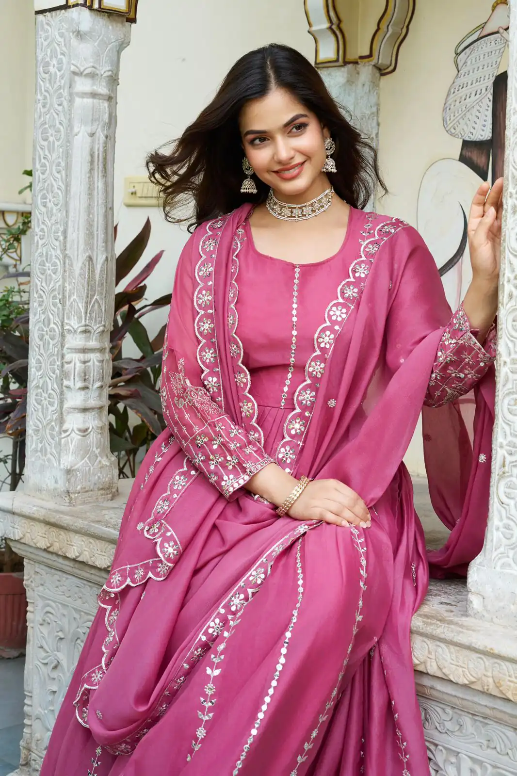 Ram 139 Pink Star Georgette Gown Perfect for Wedding, Party, Family Gatherings, Haldi, Housewarming –. Grab it for ₹1949. Delivery 4-6 Working | Jump Suits, Salwar suit, Casual Suits, Creative suits, Designer Suits, Palazzo Suits, Party Wear Suits, Patiala Suits, Straight Suits