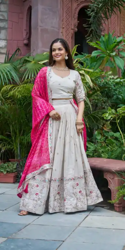 Ram 145 Pink Color Tissue Silk Lehenga Choli with Embroidery Work. Get it for ₹2599. Delivery 4-6 Working Days. Shop now. | Lehenga, Bollywood Lehenga, Creative Lehenga, Designer Lehenga, Embroidered Lehenga, Party Wear Lehenga