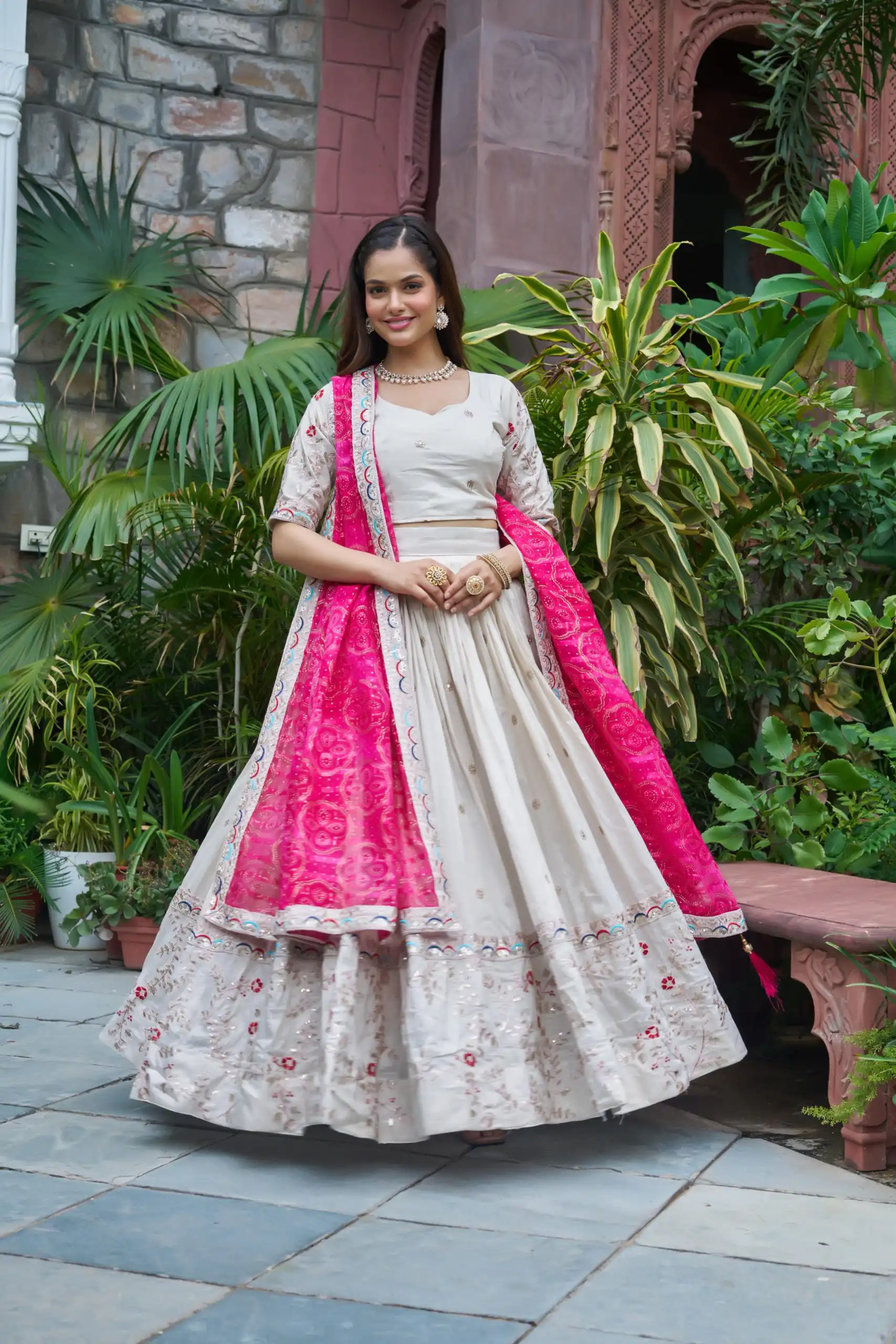Ram 145 Pink Color Tissue Silk Lehenga Choli with Embroidery Work. Get it for ₹2599. Delivery 4-6 Working Days. Shop now. | Lehenga, Bollywood Lehenga, Creative Lehenga, Designer Lehenga, Embroidered Lehenga, Party Wear Lehenga
