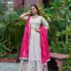 Pink Tissue Silk Embroidery Work Lehenga Choli