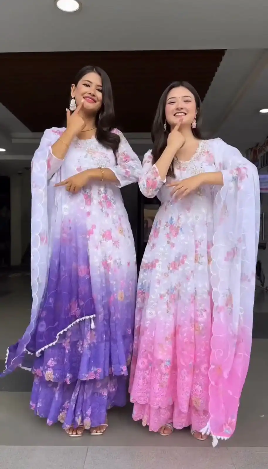 ST 1126 Purple Faux Georgette Gown Perfect for Wedding, Party, Diwali, Makar Sankranti, Mehendi – . Special Price ₹2599. Delivery 4-6 Working Days. | Jump Suits, Salwar suit, Casual Suits, Creative suits, Designer Suits, Palazzo Suits, Party Wear Suits, Patiala Suits, Straight Suits