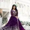 Purple Fox Georgette Embroidery Work Lehenga Choli