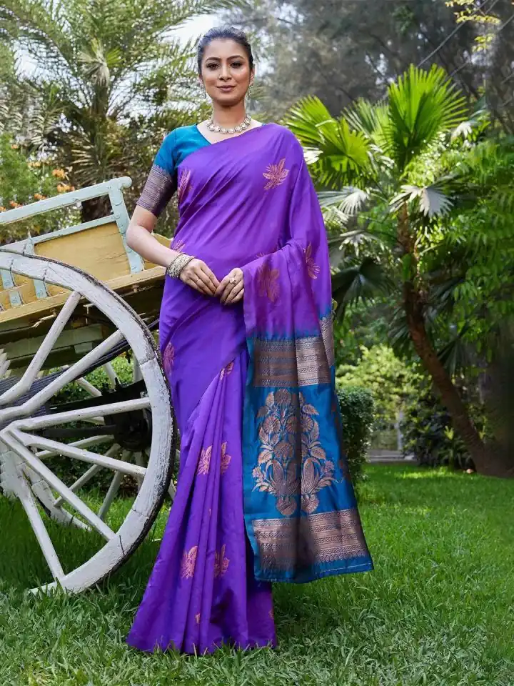 KPR 257 Purple Soft Lichi Silk Saree with Lace Work & Lace Border. Now at just ₹1349. Delivery 4-6 Working Days. Shop now. | Sarees, Bollywood Sarees, Creative Sarees, Designer Sarees, Embroidered Sarees, Ethnic Saree, Modern Digital sarees, Party Wear Sarees