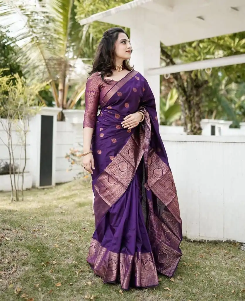 KPR 128 Purple Color Soft Lichi Silk Saree with Lace Work & Lace Border. Get it for ₹1349. Delivery 4-6 Working Days. Shop now. | Sarees, Bollywood Sarees, Creative Sarees, Designer Sarees, Embroidered Sarees, Ethnic Saree, Modern Digital sarees, Party Wear Sarees