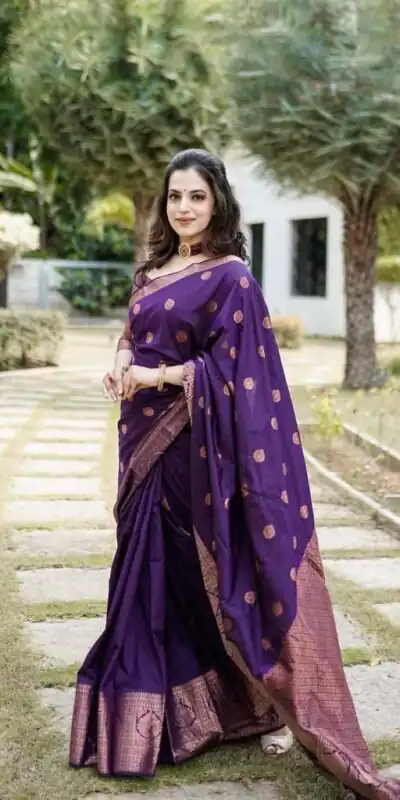 KPR 128 Purple Color Soft Lichi Silk Saree with Lace Work & Lace Border. Get it for ₹1349. Delivery 4-6 Working Days. Shop now. | Sarees, Bollywood Sarees, Creative Sarees, Designer Sarees, Embroidered Sarees, Ethnic Saree, Modern Digital sarees, Party Wear Sarees
