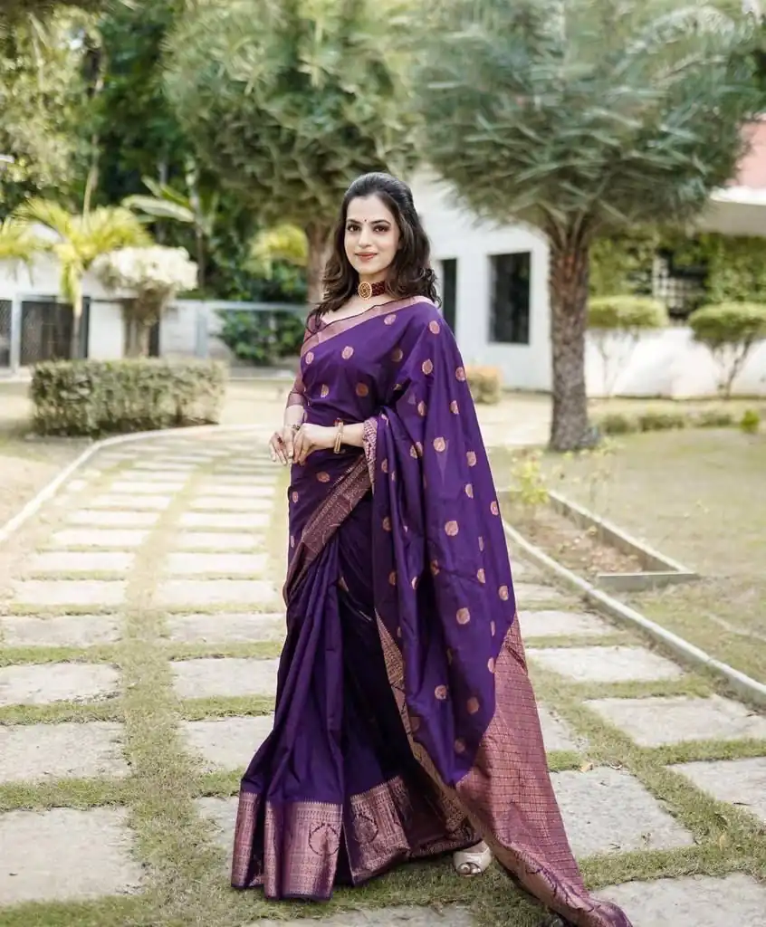 KPR 128 Purple Color Soft Lichi Silk Saree with Lace Work & Lace Border. Get it for ₹1349. Delivery 4-6 Working Days. Shop now. | Sarees, Bollywood Sarees, Creative Sarees, Designer Sarees, Embroidered Sarees, Ethnic Saree, Modern Digital sarees, Party Wear Sarees