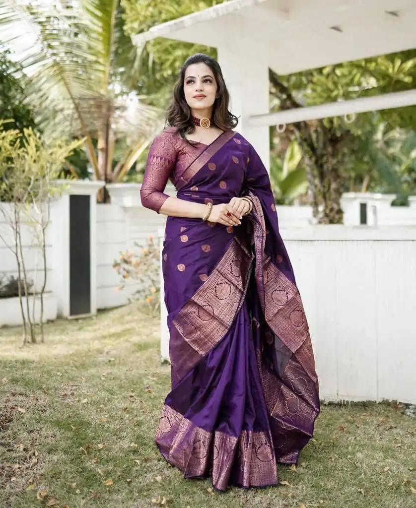 KPR 128 Purple Color Soft Lichi Silk Saree with Lace Work & Lace Border. Get it for ₹1349. Delivery 4-6 Working Days. Shop now. | Sarees, Bollywood Sarees, Creative Sarees, Designer Sarees, Embroidered Sarees, Ethnic Saree, Modern Digital sarees, Party Wear Sarees