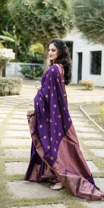 KPR 128 Purple Color Soft Lichi Silk Saree with Lace Work & Lace Border. Get it for ₹1349. Delivery 4-6 Working Days. Shop now. | Sarees, Bollywood Sarees, Creative Sarees, Designer Sarees, Embroidered Sarees, Ethnic Saree, Modern Digital sarees, Party Wear Sarees