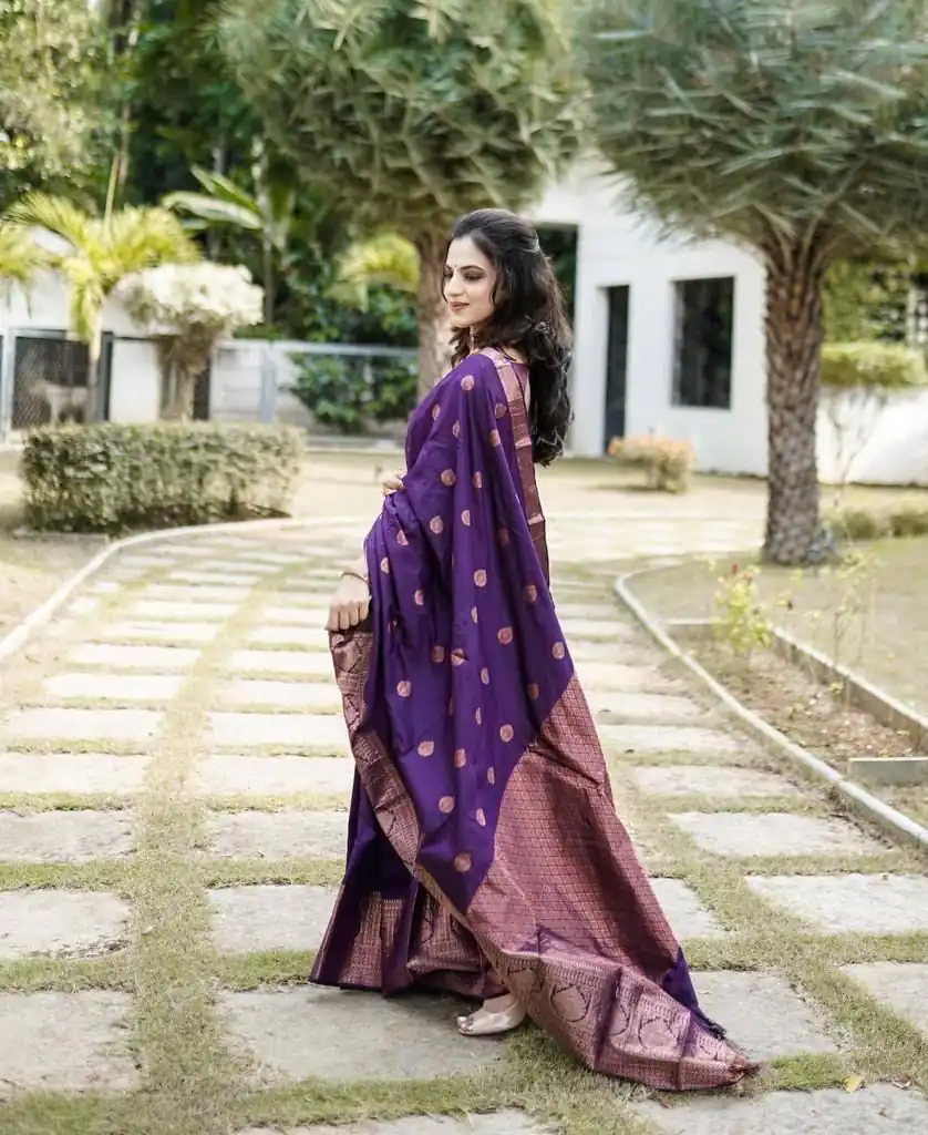 KPR 128 Purple Color Soft Lichi Silk Saree with Lace Work & Lace Border. Get it for ₹1349. Delivery 4-6 Working Days. Shop now. | Sarees, Bollywood Sarees, Creative Sarees, Designer Sarees, Embroidered Sarees, Ethnic Saree, Modern Digital sarees, Party Wear Sarees