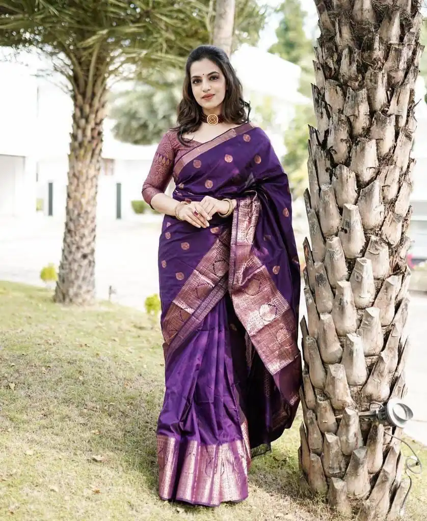 KPR 128 Purple Color Soft Lichi Silk Saree with Lace Work & Lace Border. Get it for ₹1349. Delivery 4-6 Working Days. Shop now. | Sarees, Bollywood Sarees, Creative Sarees, Designer Sarees, Embroidered Sarees, Ethnic Saree, Modern Digital sarees, Party Wear Sarees