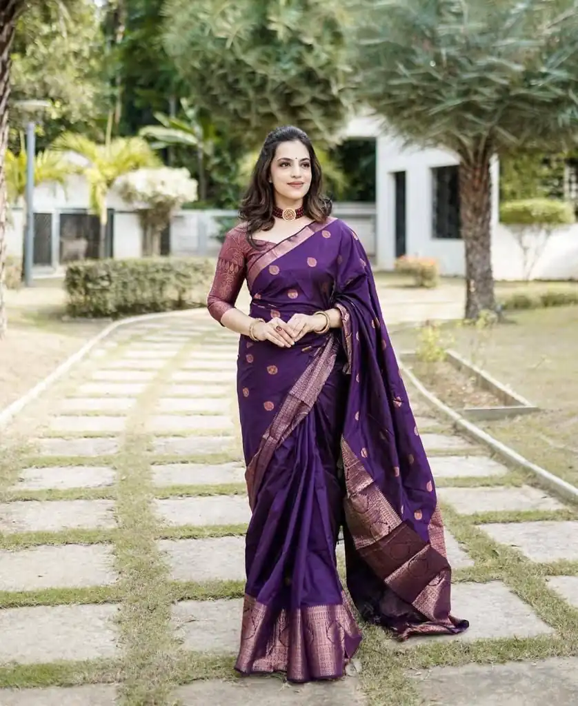 KPR 128 Purple Color Soft Lichi Silk Saree with Lace Work & Lace Border. Get it for ₹1349. Delivery 4-6 Working Days. Shop now. | Sarees, Bollywood Sarees, Creative Sarees, Designer Sarees, Embroidered Sarees, Ethnic Saree, Modern Digital sarees, Party Wear Sarees