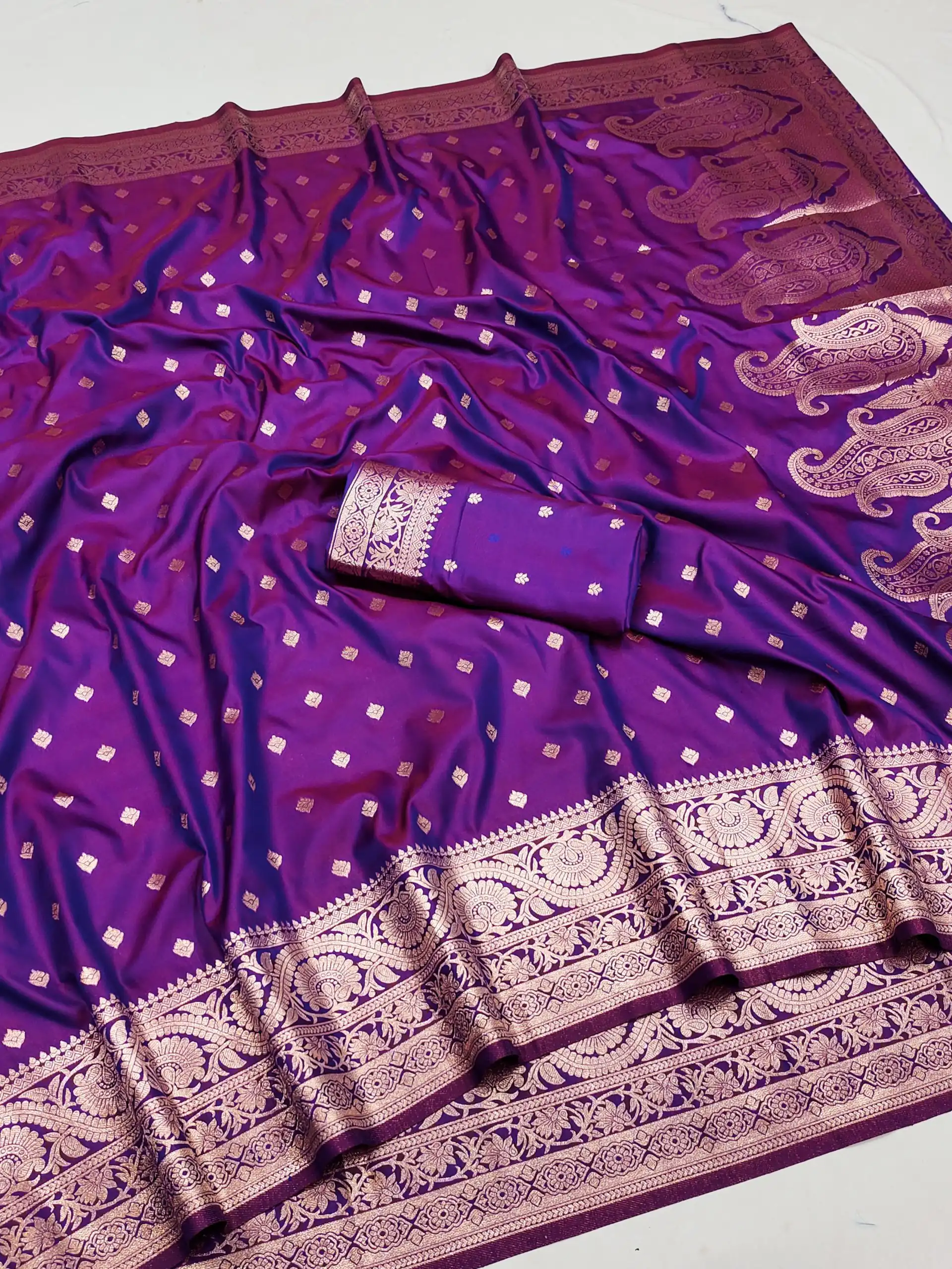 MB 1132 Purple Banarasi silk Saree Perfect for Wedding, Party, Traditional Day, Lohri, Durga Puja – . Festive Deal ₹1849. Delivery 4-6 Working Days. | Sarees, Bollywood Sarees, Creative Sarees, Designer Sarees, Embroidered Sarees, Ethnic Saree, Modern Digital sarees, Party Wear Sarees