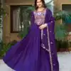 Ram 105 Purple Star Georgette Gown with Embroidery Work & Thread Embroidery. Get it for ₹2049. Delivery 4-6 Working Days. Shop now. | Jump Suits, Salwar suit, Casual Suits, Creative suits, Designer Suits, Palazzo Suits, Party Wear Suits, Patiala Suits, Straight Suits