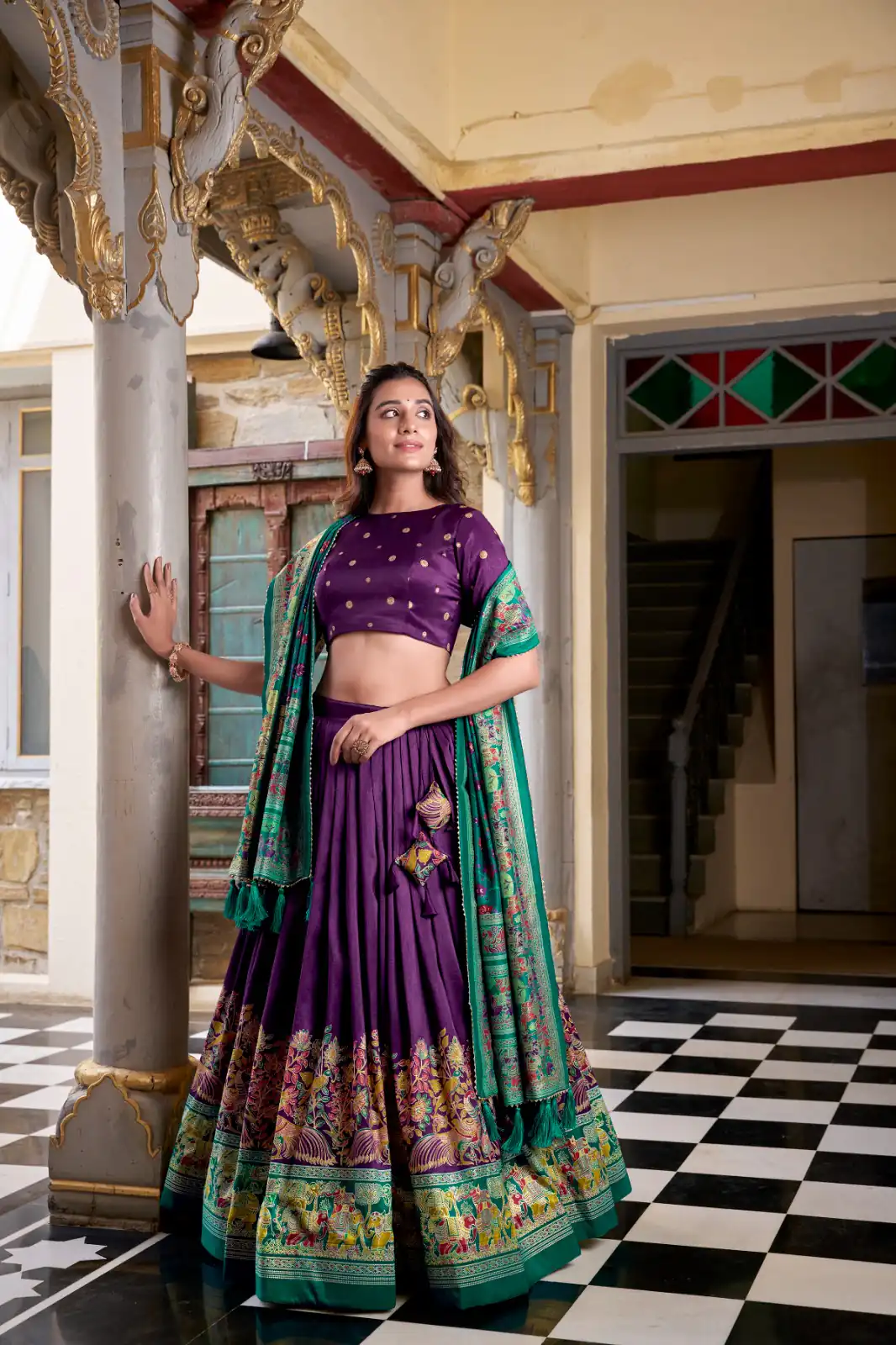 LNB 1245 Purple Tasar Silk With Gotta Patti Work & Lace Work Lehenga Choli Best Price ₹2449. Delivery 4-6 Working Days. Shop now. | Lehenga, Bollywood Lehenga, Creative Lehenga, Designer Lehenga, Embroidered Lehenga, Party Wear Lehenga