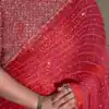 Red Georgette Embroidery Saree