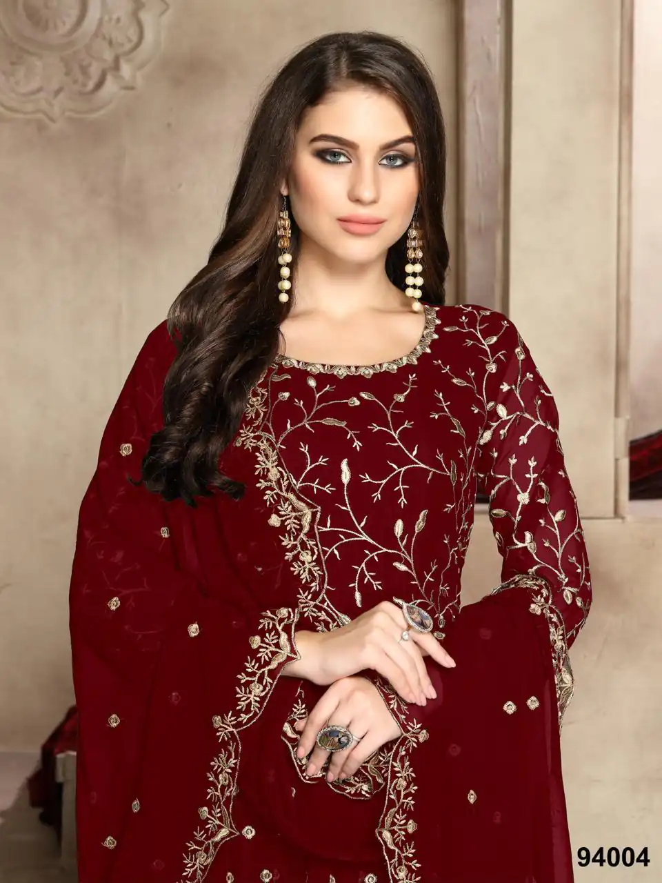  FC 94001 Red Color Georgette Multi Thread Zari Stich Anarkali Suit Wedding, Party, Festive events, etc. Expected Delivery  4-6 Working Days @2399/- | Anarkali Suits, Bollywood Anarkali, Creative-Anarkali, Designer Anarkali, Embroidered Anarkali, Party Wear Anarkali