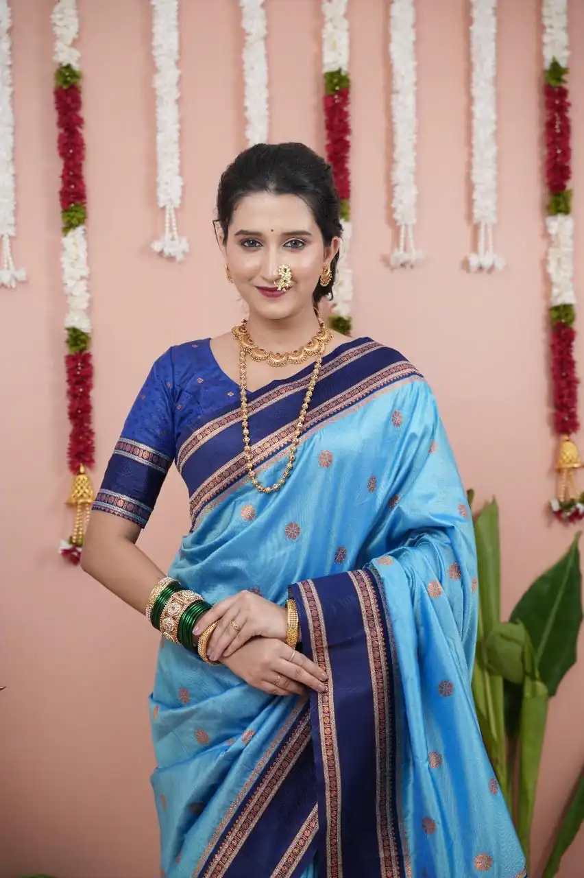 MS 536 Sky Blue Color Banarasi Silk Saree with Zari Work. Wedding, Party, Festive, Events, Available at ₹1699 only. Delivery 4-6 Working Days. Shop now. | Sarees, Bollywood Sarees, Creative Sarees, Designer Sarees, Embroidered Sarees, Ethnic Saree, Modern Digital sarees, Party Wear Sarees
