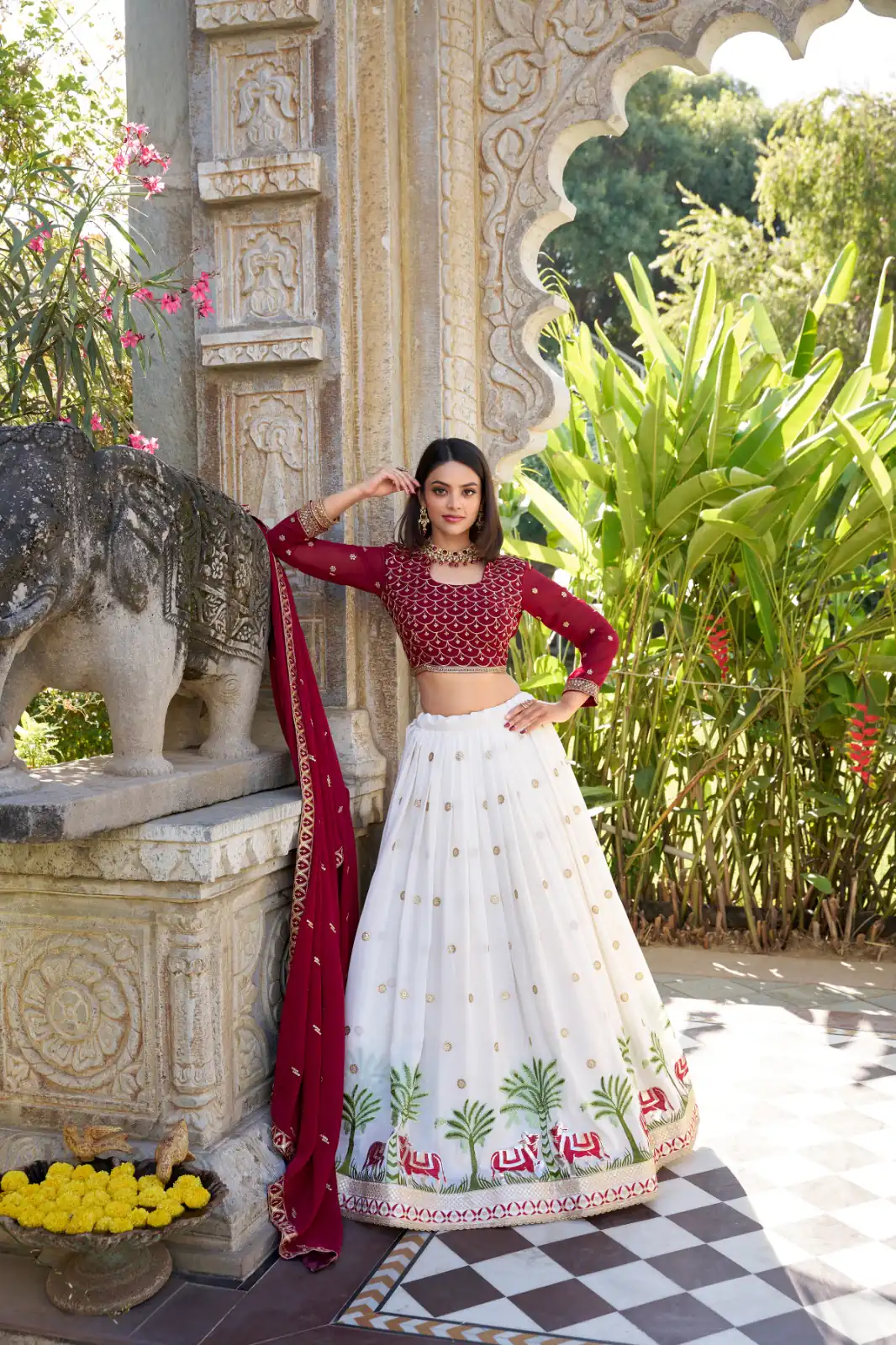 LNB 1412 White Georgette With Sequins Work & Embroidery Work Lehenga Choli Affordable Price ₹2799. Delivery 4-6 Working Days. Shop now. | Lehenga, Bollywood Lehenga, Creative Lehenga, Designer Lehenga, Embroidered Lehenga, Party Wear Lehenga