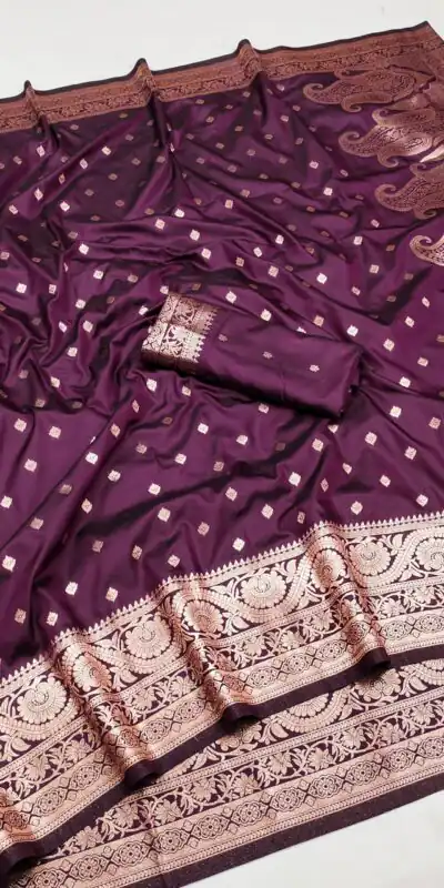 MB 1132 Wine Banarasi silk Saree Perfect for Wedding, Party, Traditional Day, Lohri, Durga Puja – . Festive Deal ₹1849. Delivery 4-6 Working Days. | Sarees, Bollywood Sarees, Creative Sarees, Designer Sarees, Embroidered Sarees, Ethnic Saree, Modern Digital sarees, Party Wear Sarees
