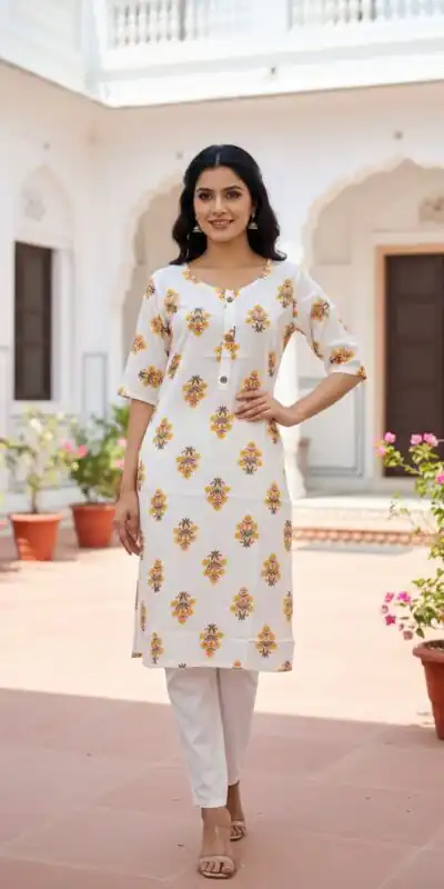 INLI White Beauty Yellow Color Rayon Print Kurti with Designer Work. Get it for ₹1199. Delivery 4-6 Working Days. Shop now. | Kurti, Bollywood Kurti, Creative Kurtis, Designer Kurti, Party Wear Kurti, Selfie Kurti