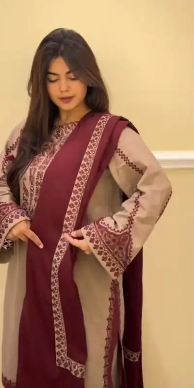 SRK 5274 Chiku Faux Georgette Salwar Suit. Perfect for Wedding, Party, Engagement, Karwa Chauth, Eid – Grab it for ₹2049. Delivery 4-6 Working Days. | Lehenga, Bollywood Lehenga, Creative Lehenga, Designer Lehenga, Embroidered Lehenga, Party Wear Lehenga