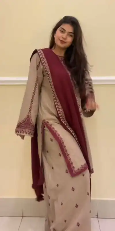 SRK 5274 Chiku Faux Georgette Salwar Suit. Perfect for Wedding, Party, Engagement, Karwa Chauth, Eid – Grab it for ₹2049. Delivery 4-6 Working Days. | Lehenga, Bollywood Lehenga, Creative Lehenga, Designer Lehenga, Embroidered Lehenga, Party Wear Lehenga