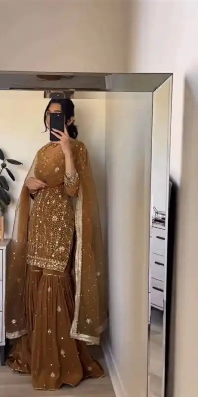 ZSR 3151 Chiku in Georgette Embroidery Work & Lace Work Salwar Suit With. Festive Deal ₹2149. Delivery 4-6 Working Days. Shop now. | Jump Suits, Tops & Bottoms, Track Suits, Salwar suit, Casual Suits, Creative suits, Designer Suits, Palazzo Suits, Party Wear Suits, Patiala Suits, Straight Suits, Trendy Wear