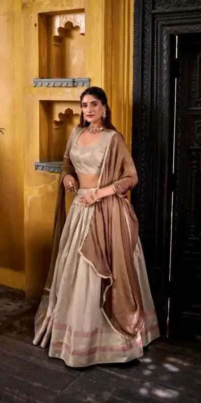 LNB 2025 Cream Dupion Silk Lehenga Choli Perfect for Wedding, Party, Ethnic Day, Pongal, Temple Visit – . Introductory Price ₹2449. Delivery 4-6 Work | Lehenga, Bollywood Lehenga, Creative Lehenga, Designer Lehenga, Embroidered Lehenga, Party Wear Lehenga