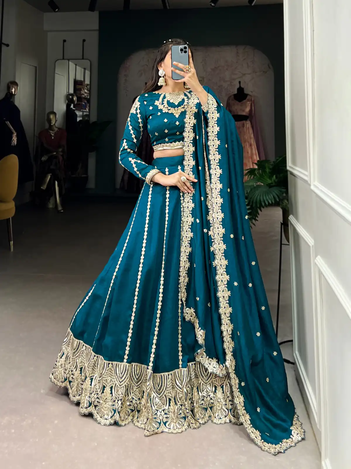 LNB 1418 Firozi Color Vichitra Silk Sequins and Thread Embroidery Work Lehenga Choli Wedding, Party, Festive, Events Etc. Delivery 4-6 Working Days Rs 2999 | Lehenga, Bollywood Lehenga, Creative Lehenga, Designer Lehenga, Embroidered Lehenga, Party Wear Lehenga