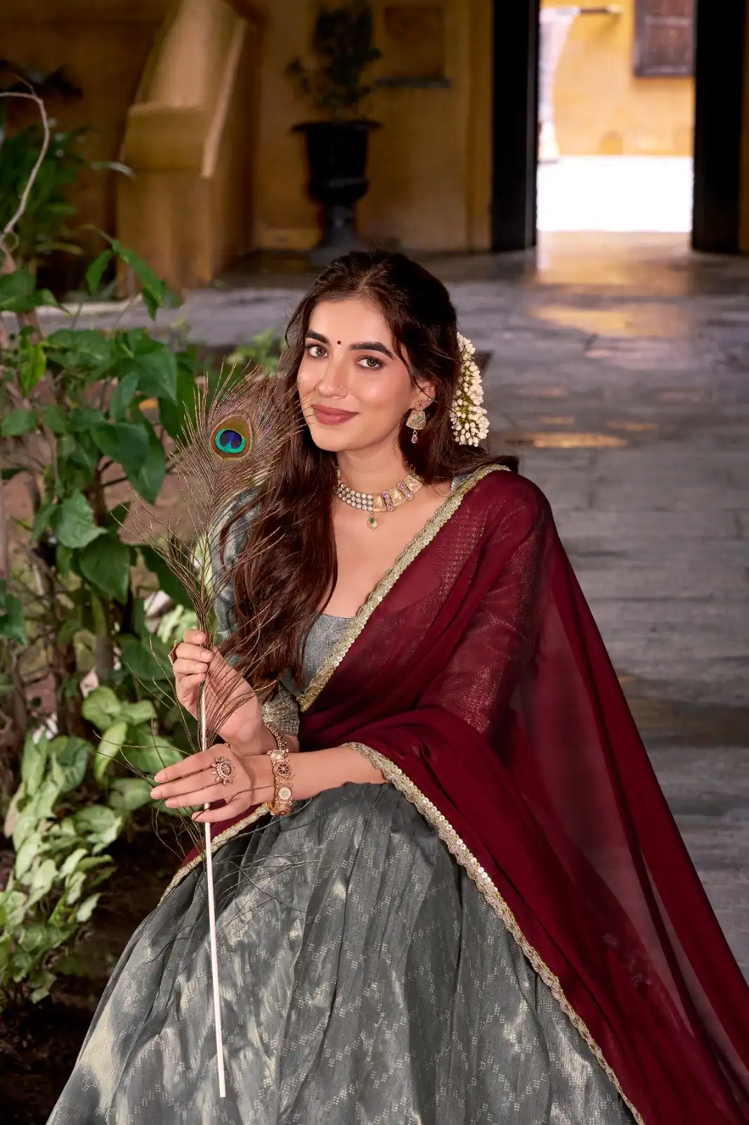 LNB 2026 Gray Color Dupion Silk Lehenga Choli With Zari Work.Wedding, Party, Festive, Events, Special Price ₹1999. Delivery 4-6 Working Days. Shop now. | Lehenga, Bollywood Lehenga, Creative Lehenga, Designer Lehenga, Embroidered Lehenga, Party Wear Lehenga