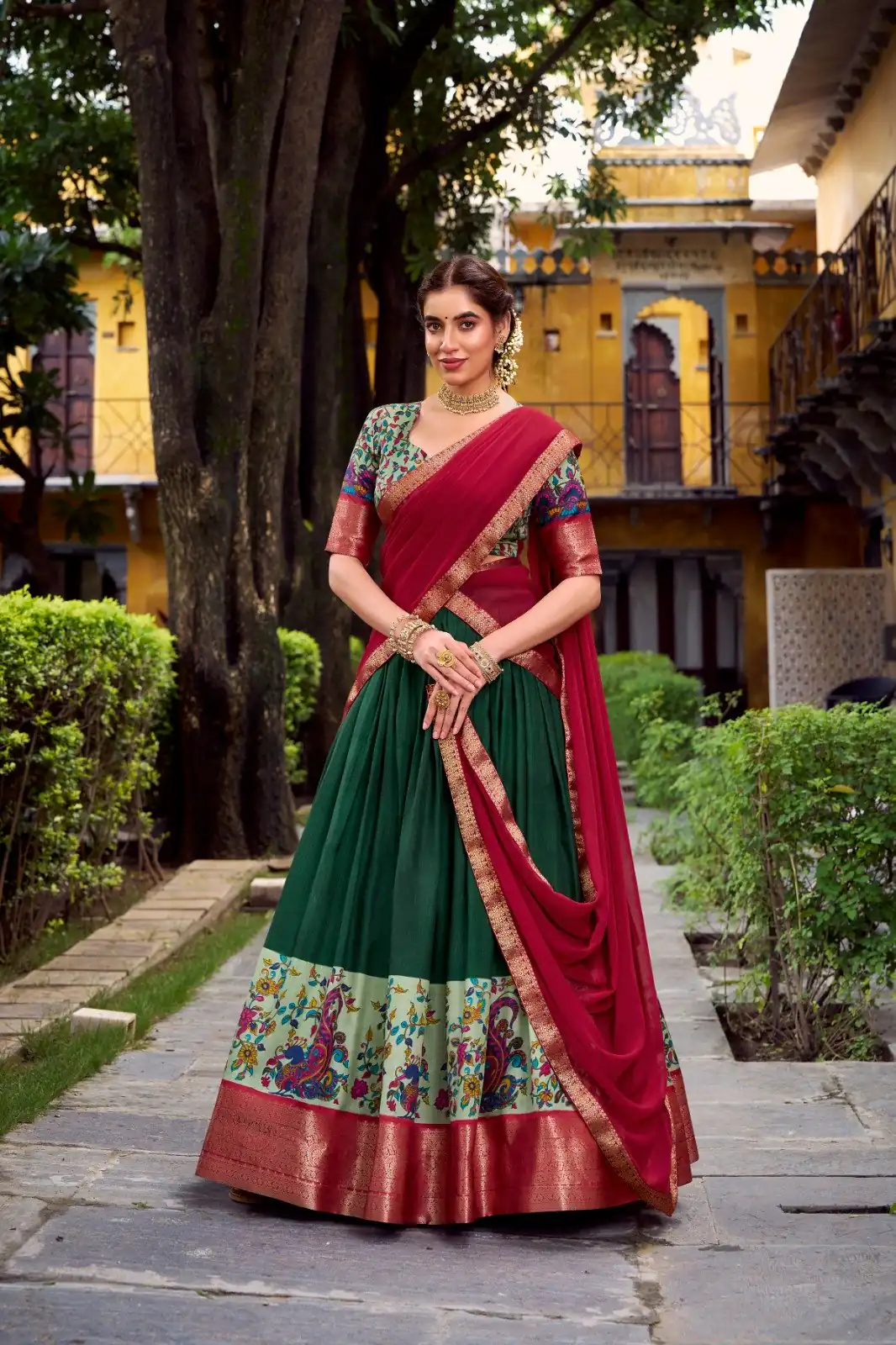 LNB 1244 Green in Aastha Silk Lace Work & Zari Work Lehenga Choli. Grab it for ₹1349. Delivery 4-6 Working Days. Shop now. | Lehenga, Bollywood Lehenga, Creative Lehenga, Designer Lehenga, Embroidered Lehenga, Party Wear Lehenga