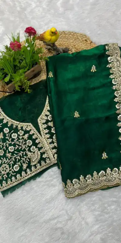 BT 434 Green Fandy Sattin Silk Saree with Zari Work. Wedding, Party, Festive, Events, Best Price ₹2049. Delivery 4-6 Working Days. Shop now. | Sarees, Bollywood Sarees, Creative Sarees, Designer Sarees, Embroidered Sarees, Ethnic Saree, Modern Digital sarees, Party Wear Sarees