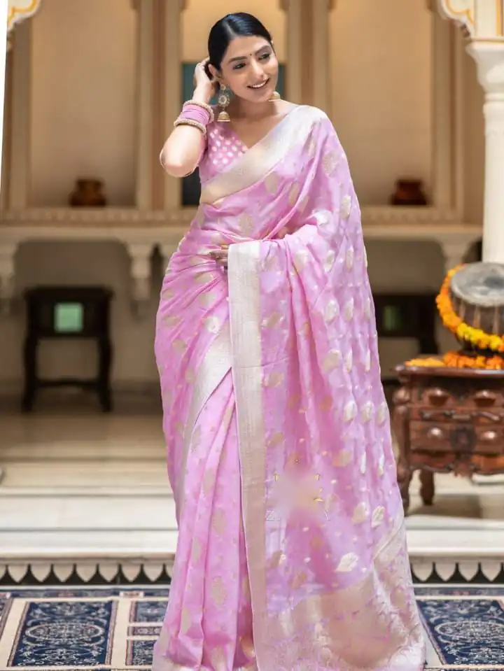 KPR 190 Lavender Soft Lichi Silk Jacquard Work Saree with Designer Work Wedding, Party, Festive, Events, Deal ₹1399. Delivery 4-6 Working Days. Shop now. | Sarees, Bollywood Sarees, Creative Sarees, Designer Sarees, Embroidered Sarees, Ethnic Saree, Modern Digital sarees, Party Wear Sarees