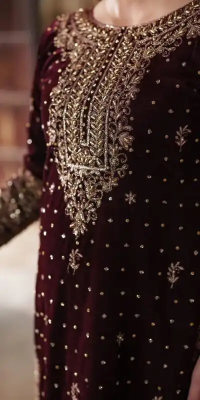 NSR 874 Maroon 9000 Micro Velvet Salwar Suit with Embroidery Work & Lace Work. Festive Deal ₹2499. Delivery 4-6 Working Days. Shop now. | Lehenga, Bollywood Lehenga, Creative Lehenga, Designer Lehenga, Embroidered Lehenga, Party Wear Lehenga