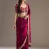BT 434 Maroon Fandy Sattin Silk Saree with Zari Work. Wedding, Party, Festive, Events, Best Price ₹2049. Delivery 4-6 Working Days. Shop now. | Sarees, Bollywood Sarees, Creative Sarees, Designer Sarees, Embroidered Sarees, Ethnic Saree, Modern Digital sarees, Party Wear Sarees