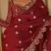 DF 3457 Maroon Color Georgette Sequence Original Mirror Work Saree Casual, Wedding, Festive, Events . Expected Delivery  4-6 Working Days @2099/- only                                                                                | Sarees, Bollywood Sarees, Creative Sarees, Designer Sarees, Embroidered Sarees, Ethnic Saree, Modern Digital sarees, Party Wear Sarees