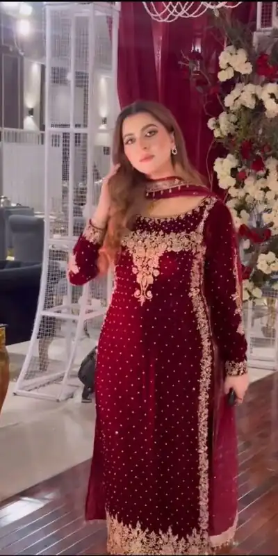 NSR 876 Maroon Viscose Velvet Salwar Suit with Lace Work & Embroidery Work. Exclusive Offer ₹2399. Delivery 4-6 Working Days. Shop now. | Jump Suits, Salwar suit, Casual Suits, Creative suits, Designer Suits, Palazzo Suits, Party Wear Suits, Patiala Suits, Straight Suits