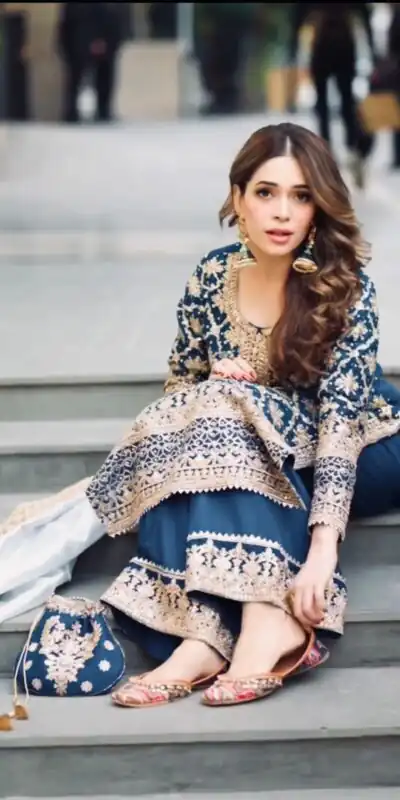 SRK 5310 Navy Blue Faux Georgette Salwar Suit Perfect for Wedding, Party, Baisakhi, Pooja, Reception – . Best Price ₹2149. Delivery 4-6 Working Da | Lehenga, Bollywood Lehenga, Creative Lehenga, Designer Lehenga, Embroidered Lehenga, Party Wear Lehenga