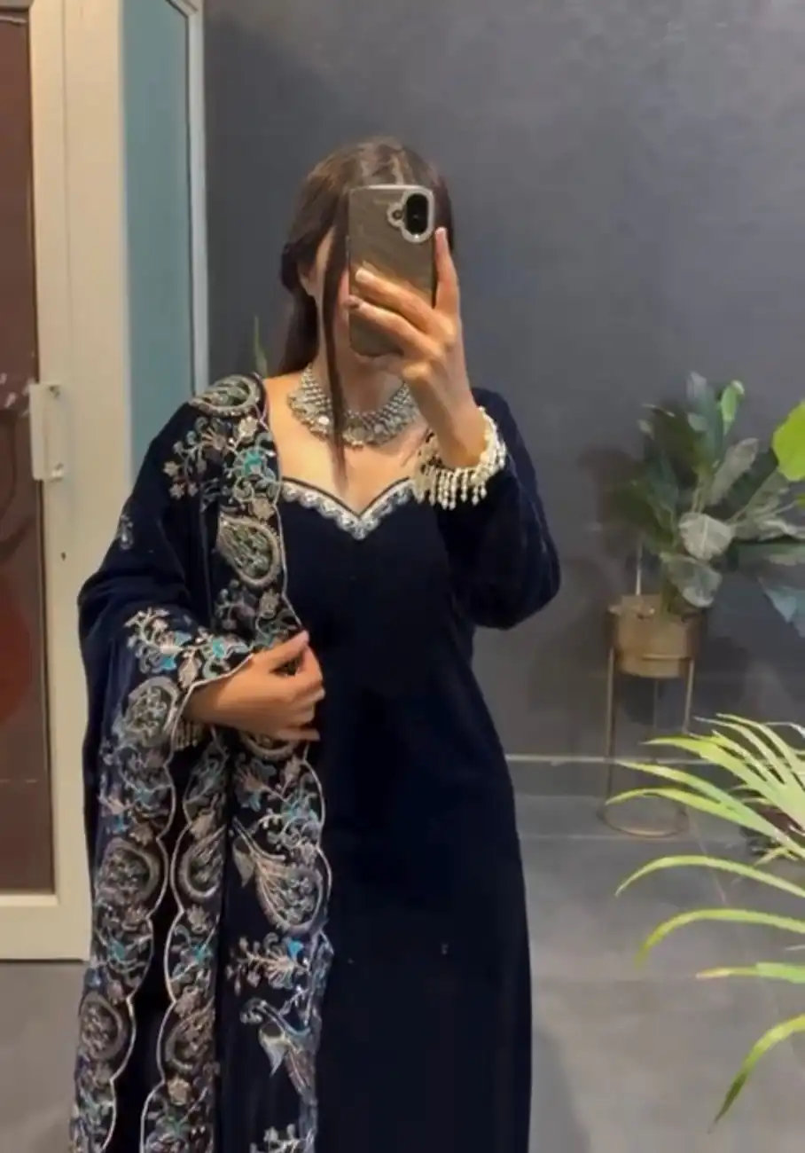 RTC 5935 Navy Blue in Viscose Velvet Lace Work Salwar Suit . Wedding, Party, Festive, Events, Get it for ₹2049. Delivery 4-6 Working Days. Shop now. | Jump Suits, Tops & Bottoms, Track Suits, Salwar suit, Casual Suits, Creative suits, Designer Suits, Palazzo Suits, Party Wear Suits, Patiala Suits, Straight Suits, Trendy Wear