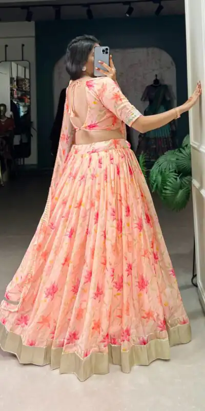 LNB 1036 Peach Color Tabby Silk with Lace Work Lehenga Choli . Wedding, Party, Festive, Events, Grab it for ₹1999. Delivery 4-6 Working Days. Shop now. | Lehenga, Bollywood Lehenga, Creative Lehenga, Designer Lehenga, Embroidered Lehenga, Party Wear Lehenga