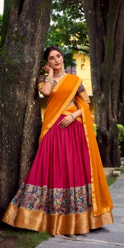 LNB 1244 Pink in Aastha Silk Lace Work & Zari Work Lehenga Choli. Grab it for ₹1349. Delivery 4-6 Working Days. Shop now. | Lehenga, Bollywood Lehenga, Creative Lehenga, Designer Lehenga, Embroidered Lehenga, Party Wear Lehenga