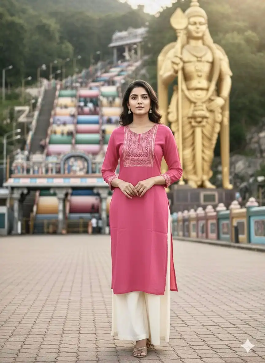 INLI Batu Caves Pink Rayon Kurti Perfect for Wedding, Party, Diwali, Anniversary, Family Gatherings – . Introductory Price ₹1499. Delivery 4-6 Workin | Kurti, Bollywood Kurti, Creative Kurtis, Designer Kurti, Party Wear Kurti, Selfie Kurti