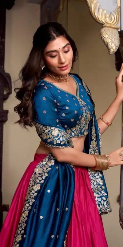 LNB 1238 Pink Color Tasar Silk Printed With Foil Work Lehenga Choli Festive Party Wedding, Events etc. Delivery 4-6 Working Days @2999/- | Lehenga, Bollywood Lehenga, Creative Lehenga, Designer Lehenga, Embroidered Lehenga, Party Wear Lehenga